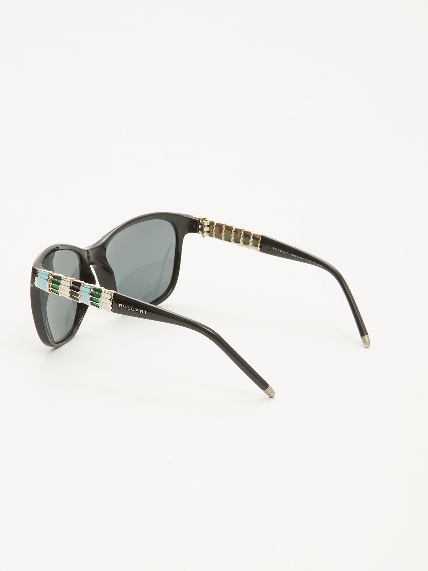 Bulgari Black Serpenti Cat Eye Polarized Sunglasses