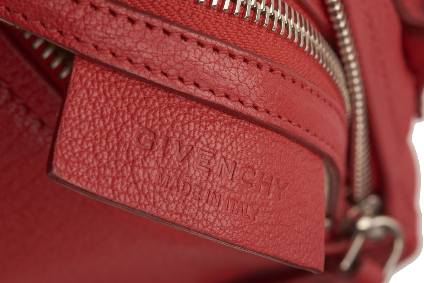 Mini sac à bandoulière Pandora en cuir grainé rouge Givenchy