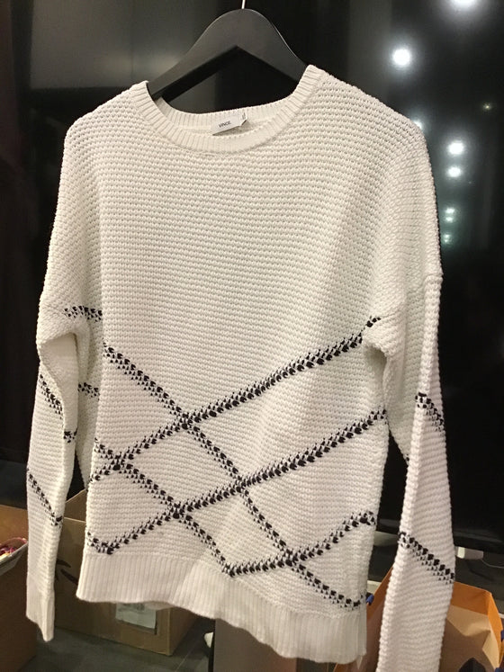 Vince White/Black Knit Sweater - S