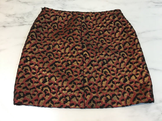 Saint Laurent Cheetah Metallic Mini Skirt - S