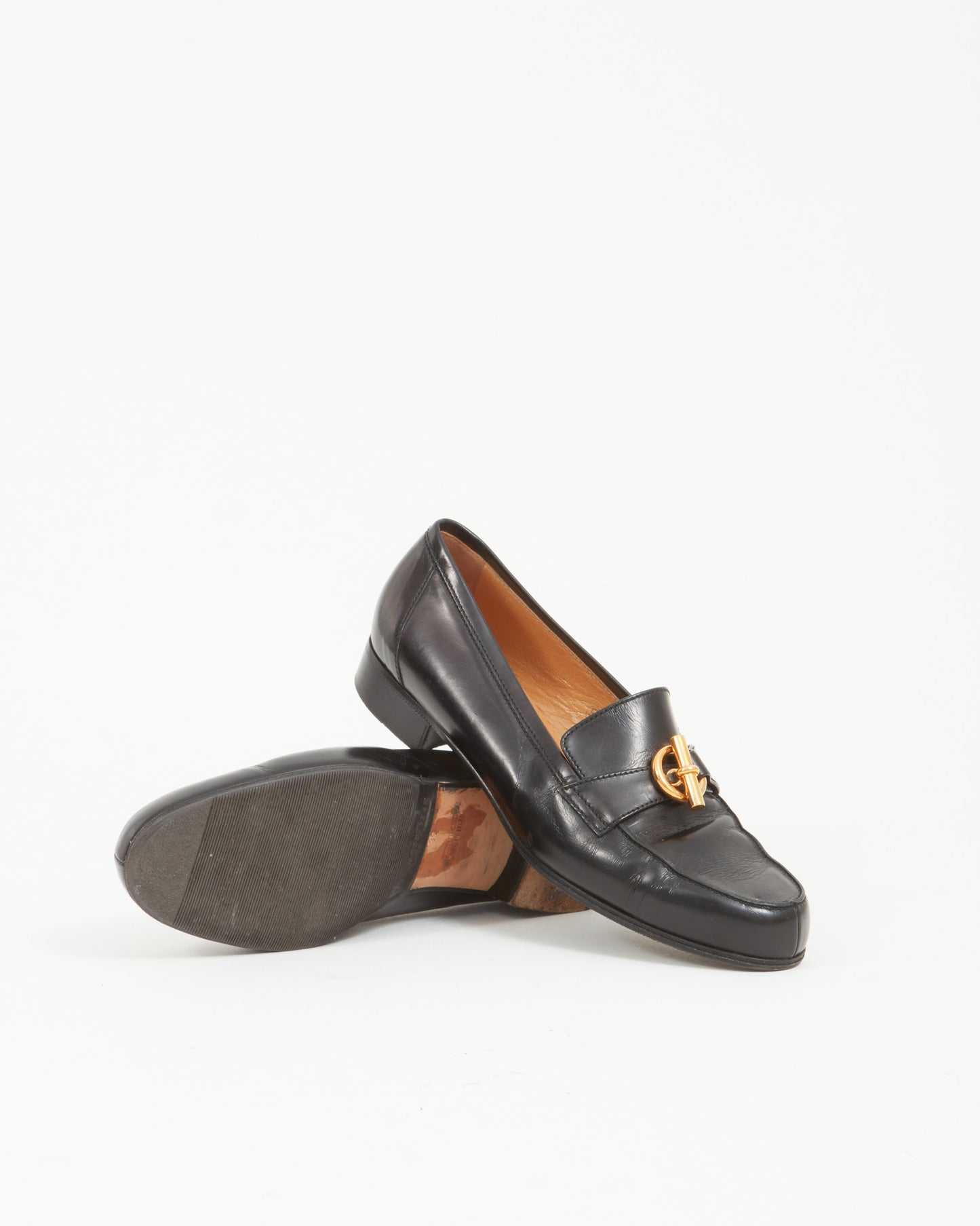 Hermès Black Leather Loafer - 39