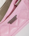 Chanel Pink Crinkled Leather 2003 Flower & Heart Shoulder Bag