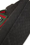 Gucci Black GG Canvas Web Duffle Bag