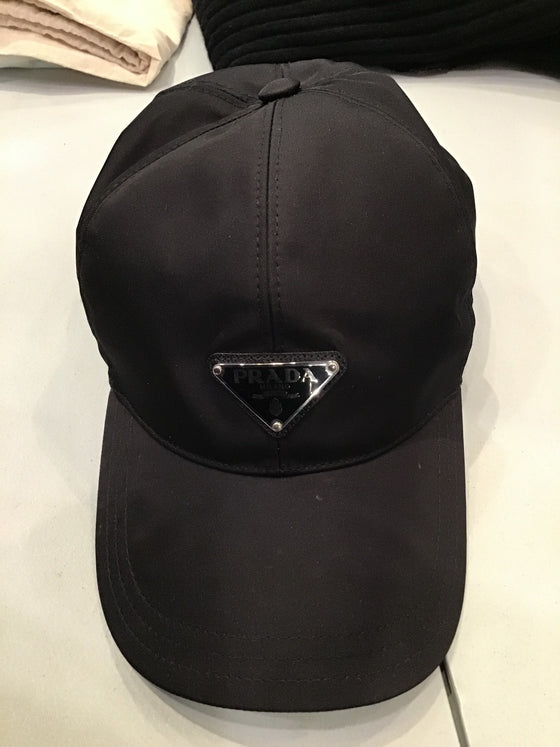 Prada Black Nylon Baseball Cap - L