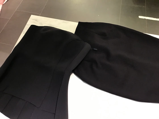 Marie Saint Pierre Black Neoprene Set (Top + Skirt) - XS