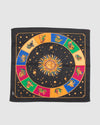 Versace Black Silk Spécial Édition Astrology Print Scarf