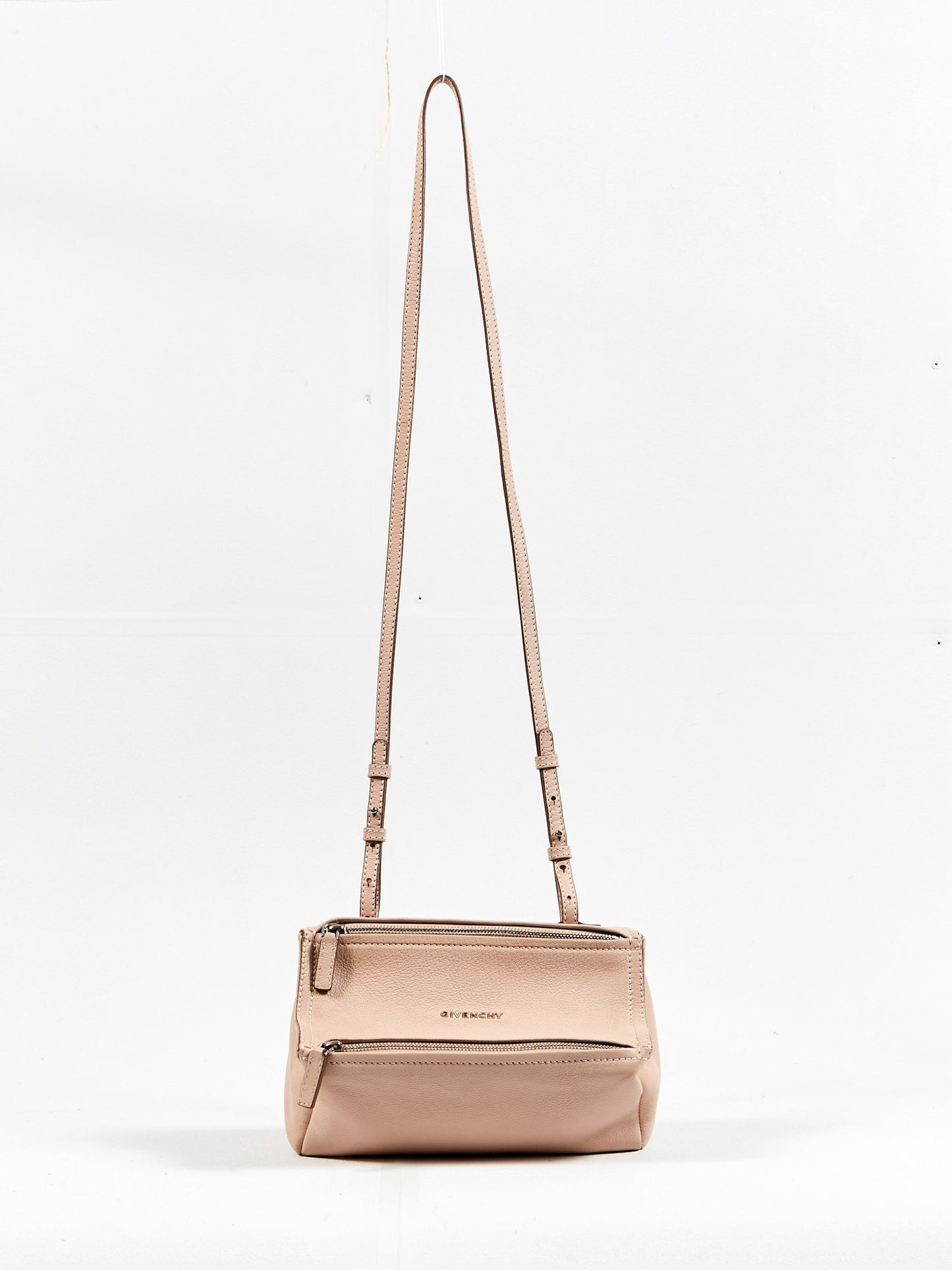 Mini sac Pandora en cuir grainé beige Givenchy