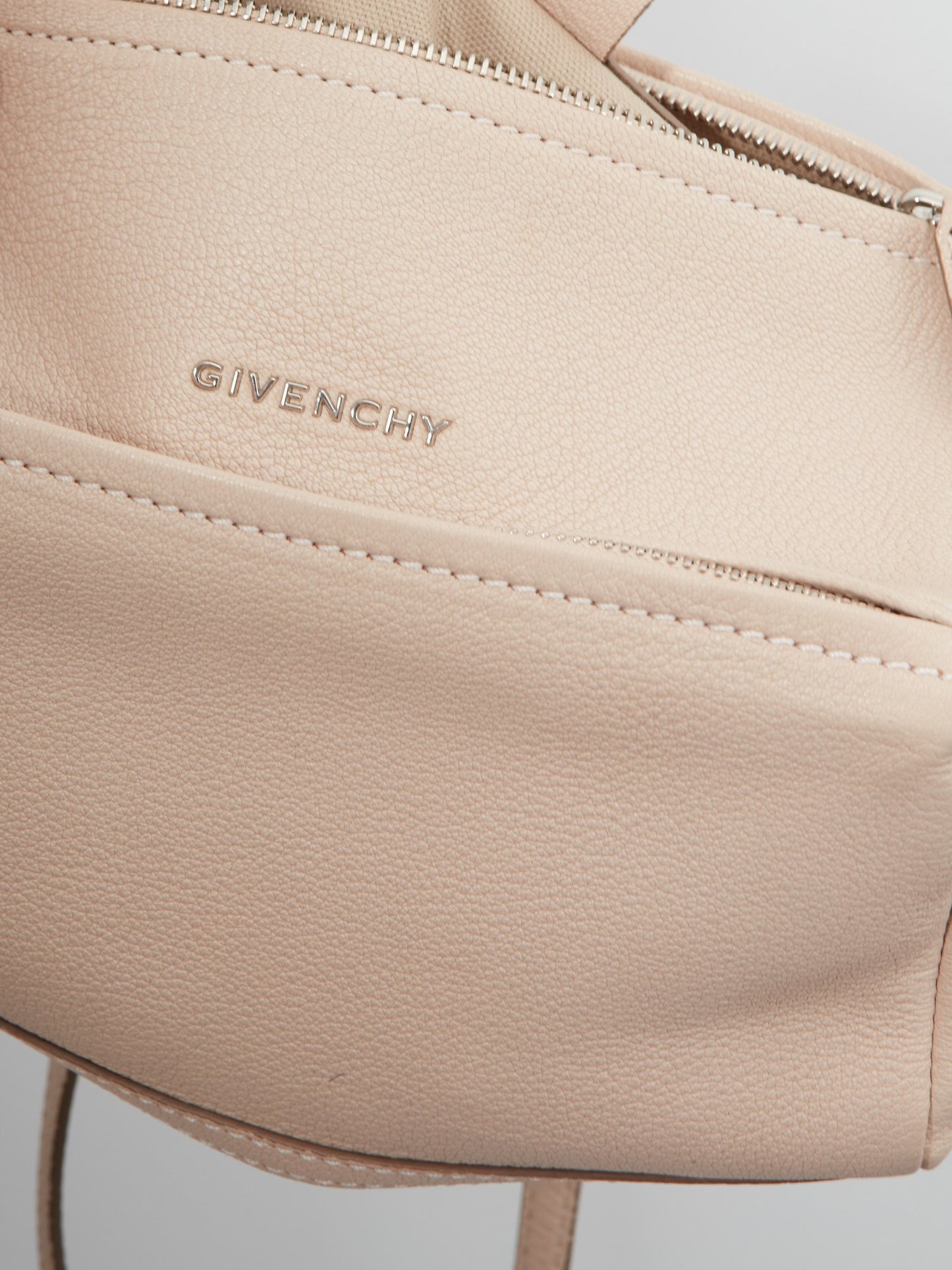 Givenchy Beige Grained Leather Mini Pandora Bag