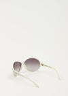 Prada White SPR22G Round Star Sunglasses