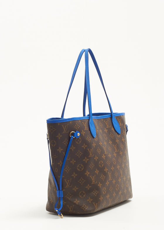 Louis Vuitton Monogram Grand Bleu Ikat Neverfull MM Tote Bag