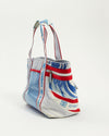 Chanel Blue/Red Fabric Surf Beach Tote Bag