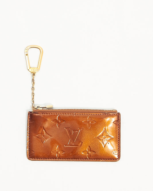 Louis Vuitton Bronze Vernis Monogram Key Chain Pouch