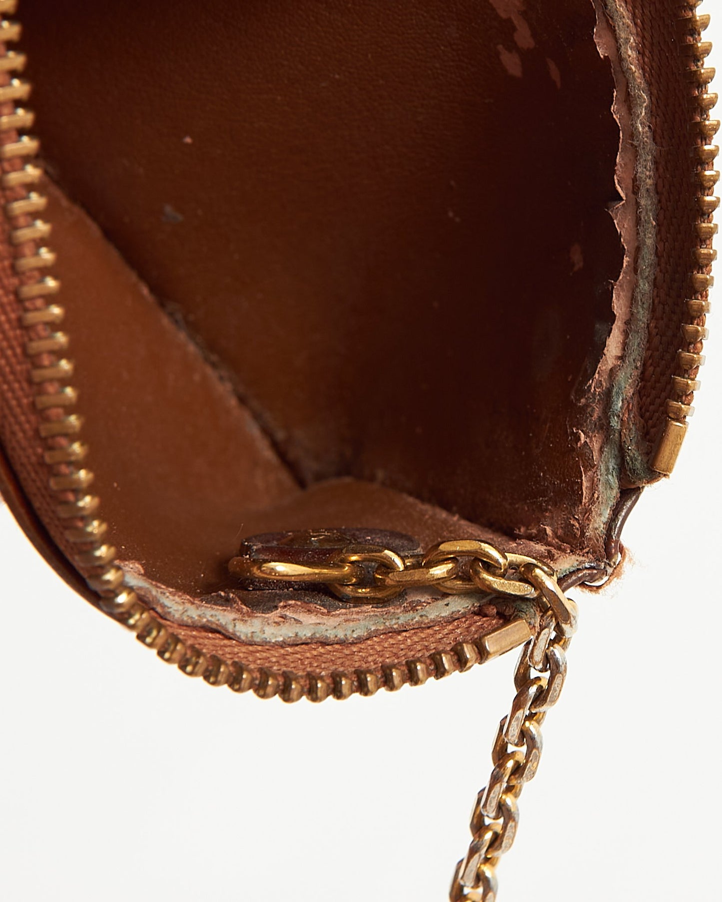 Louis Vuitton Pochette porte-clés monogramme bronze vernis