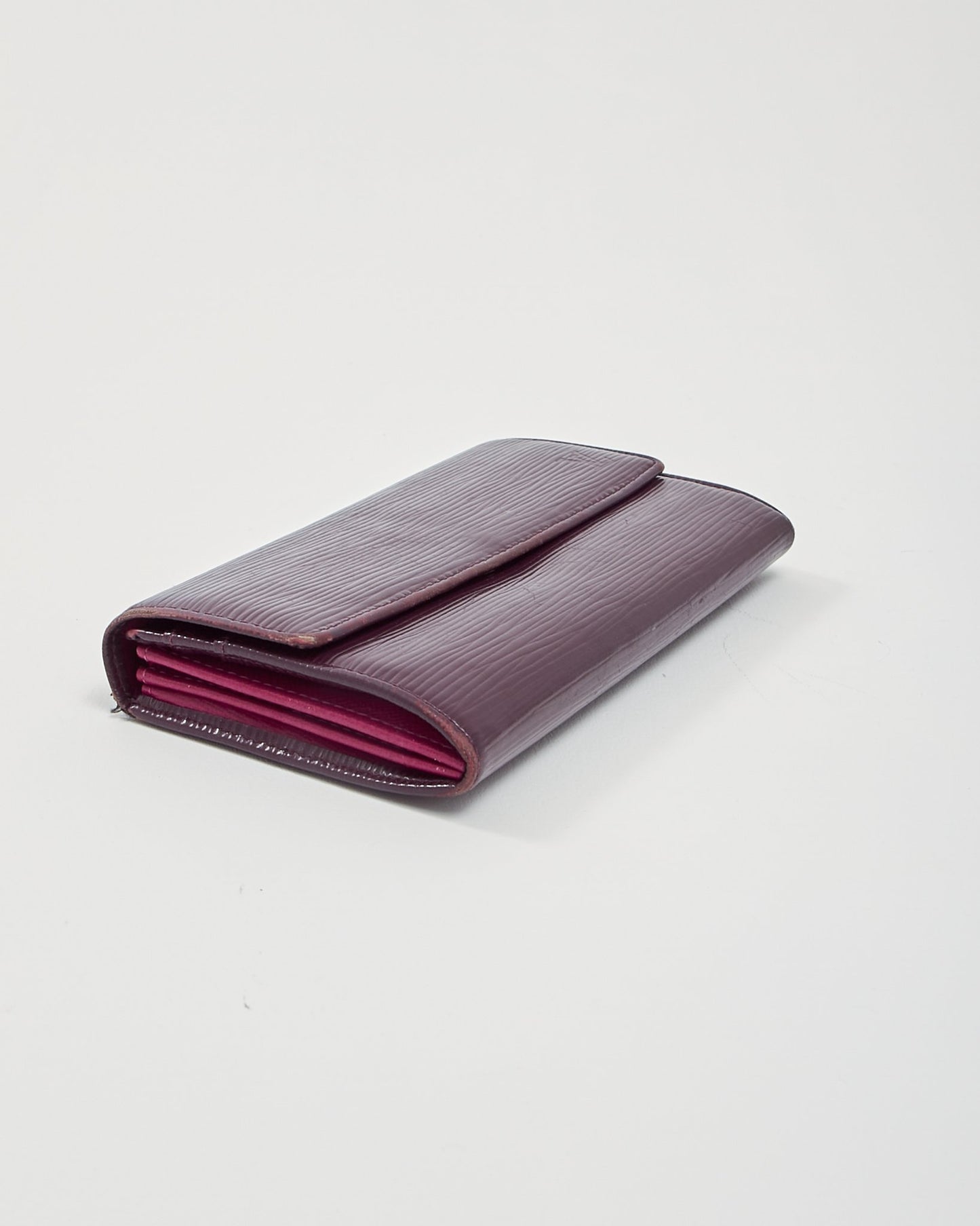 Portefeuille en cuir épi violet Louis Vuitton