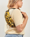 Versace Black/Yellow Print Belt Bag - 70