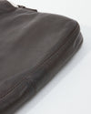 Fendi Brown Leather Stone Baguette Shoulder Bag