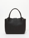 Burberry Black Leather Dashwood Medium Buckle Hobo Bag