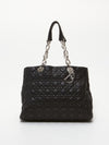 Dior Black Leather Cannage Chain Shopping Tote