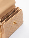 Chanel Vintage Beige Lambskin Mini Envelope Flap Bag GHW