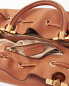 Salvatore Ferragamo Tan Leather Convertible Crossbody Bag