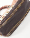 Prada Beige/Black Dégradé Leather Bauleto Top Handle Bag