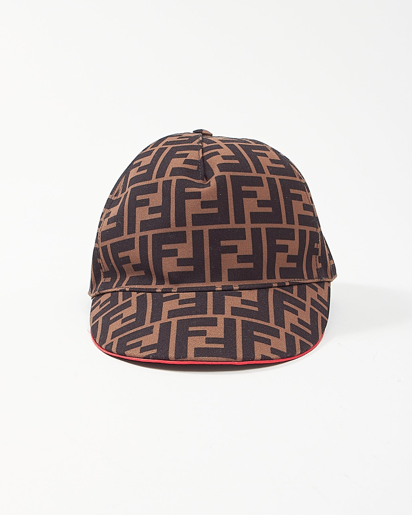 Fendi Brown and Red Zucca Baseball Cap - 57CM