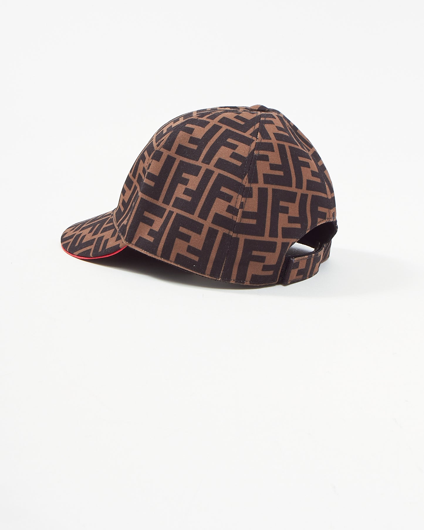 Fendi Brown and Red Zucca Baseball Cap - 57CM