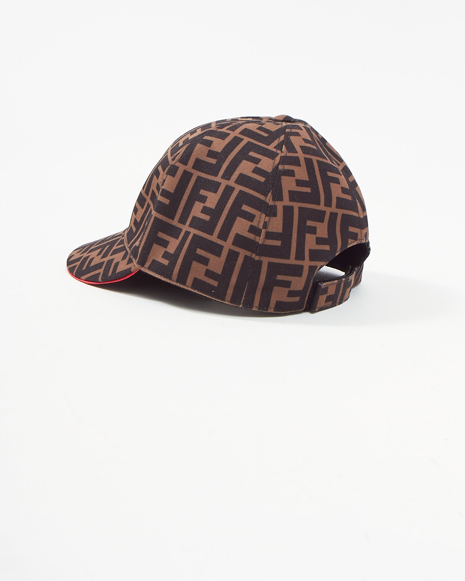Fendi Brown and Red Zucca Baseball Cap - 57CM