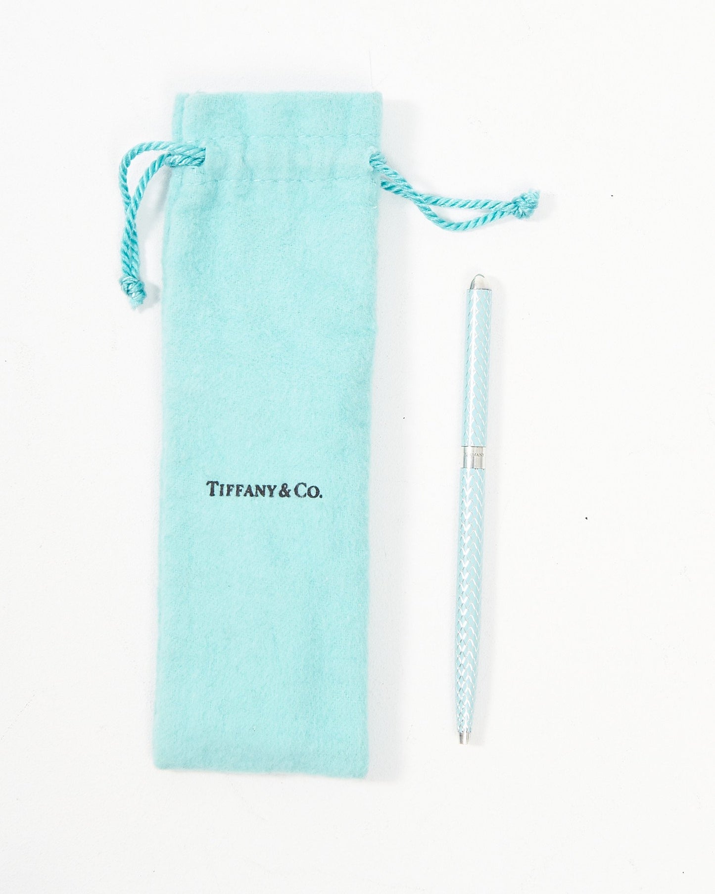 Tiffany & Co Teal Ballpoint Purse Pen