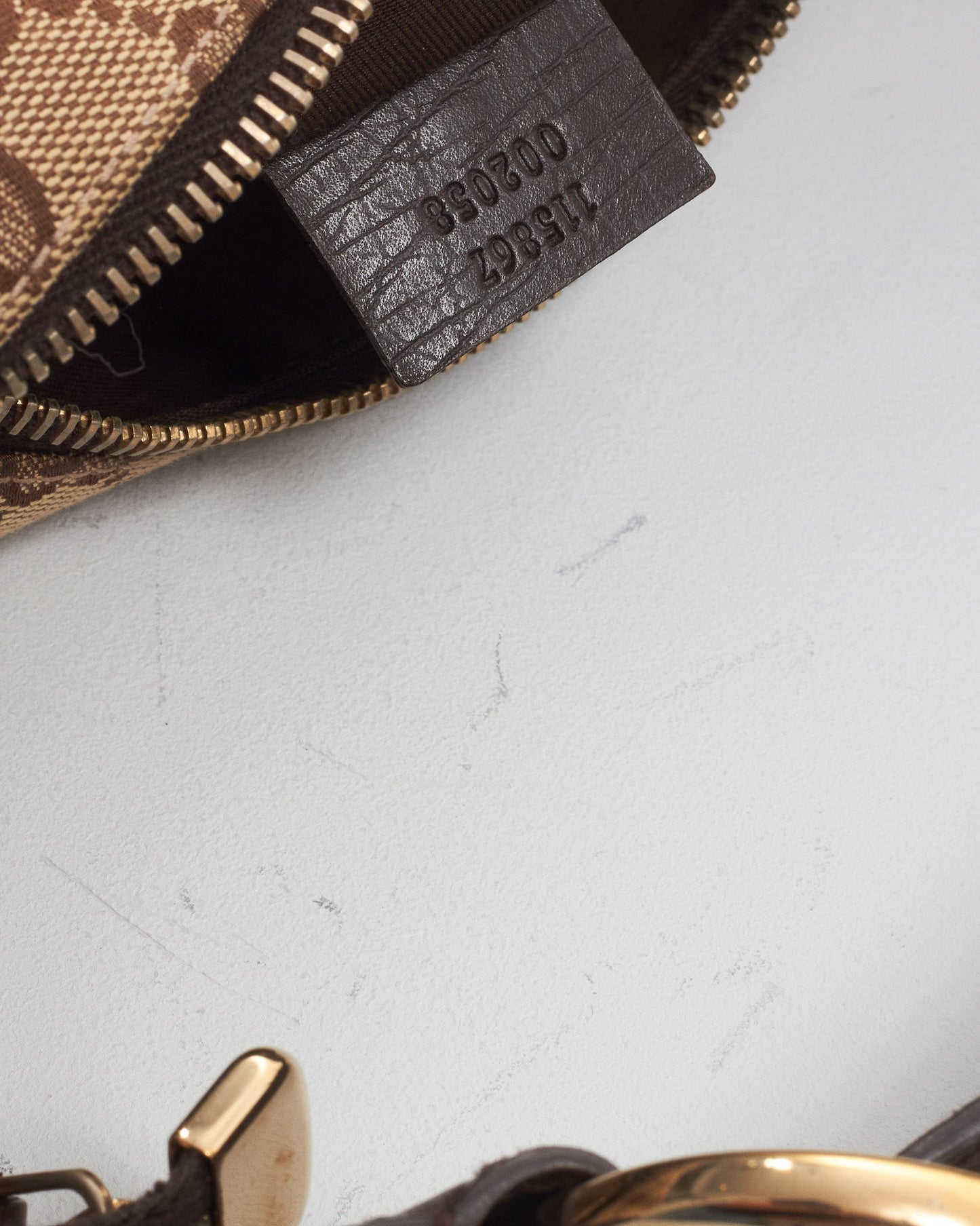 Gucci Brown GG Canvas Small Horsebit Hobo Shoulder Bag