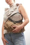 Gucci Brown Canvas Abbey D Ring Shoulder Bag