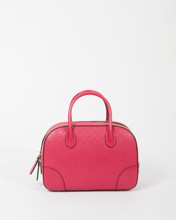 Gucci Fuchsia Leather Small Diamante Small Top Handle Bag