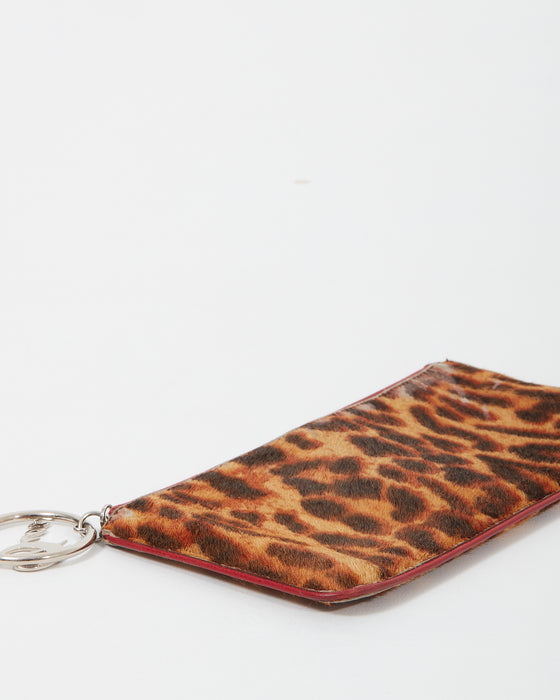 Dior Cheetah Print Ponyhair Clutch