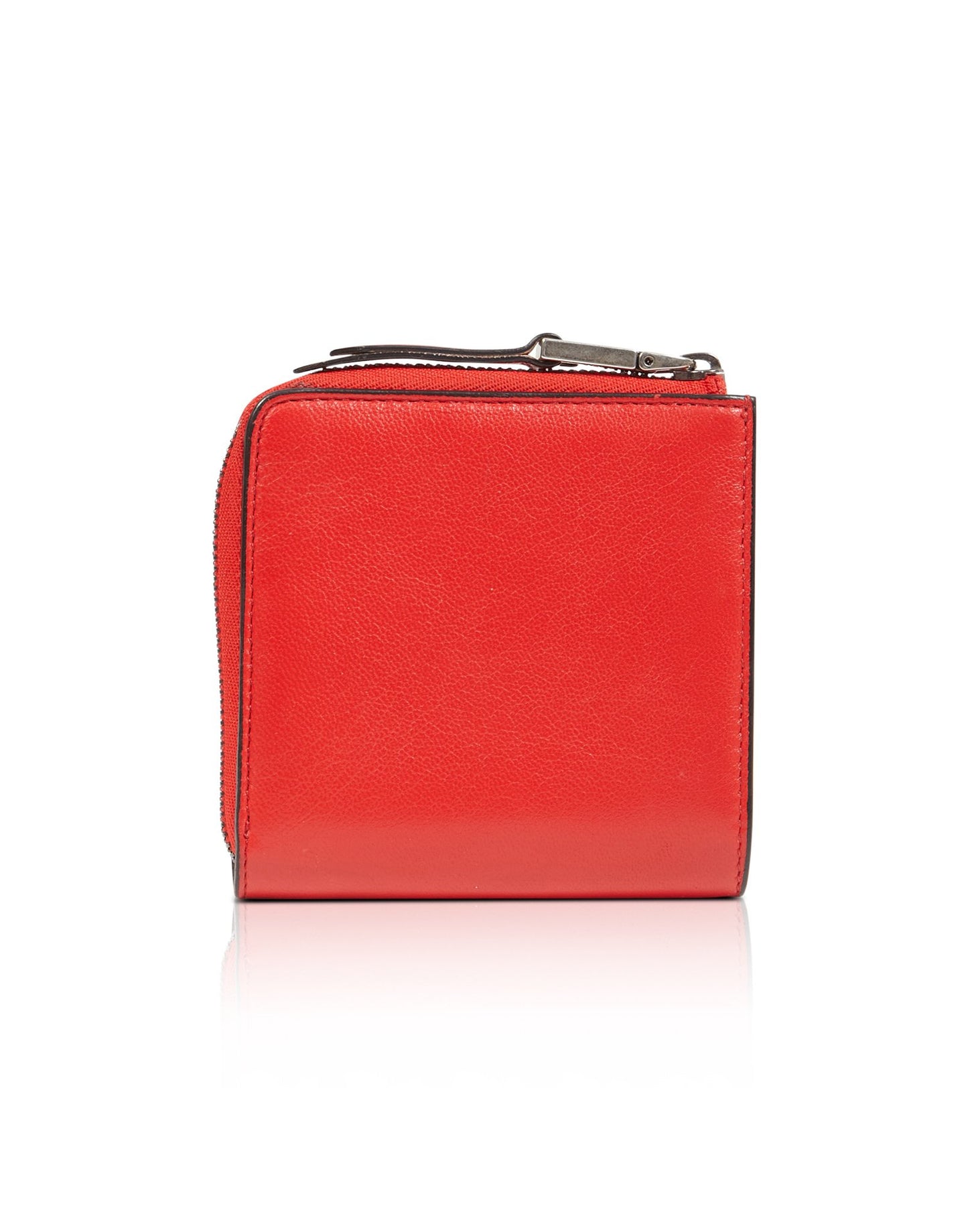 Petit portefeuille zippé à logo rouge Givenchy