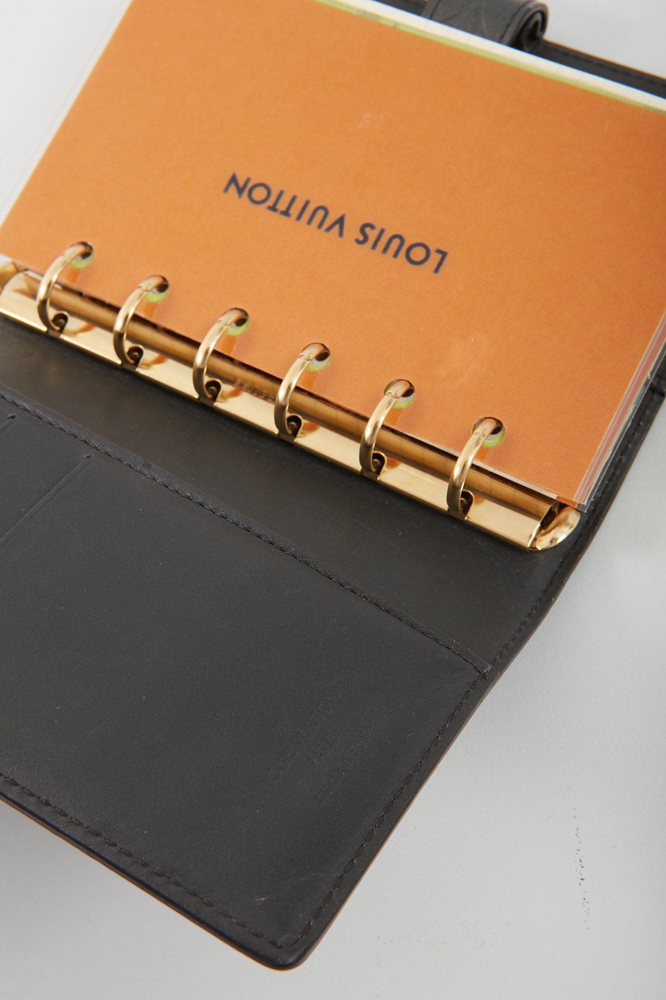 Louis Vuitton Gunmetal Matte Patent Monogram Leather Small Ring Agenda PM Cover