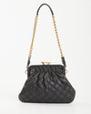 Marc Jacobs Black Leather Clutch Chain Shoulder Bag
