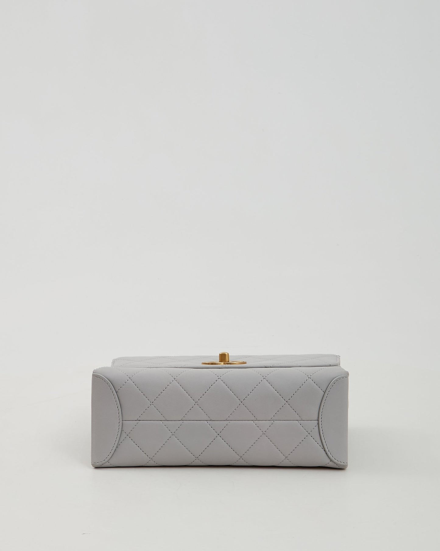 Chanel Grey Lambskin Leather GHW Trendy CC Small Chain Bag