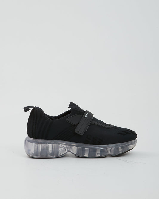 Prada Black Clear Cloudbust Knit Sneaker - 35.5