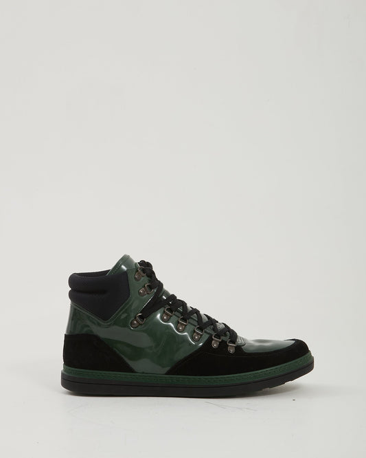 Gucci Green Patent High Top Sneaker - 12