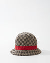 Gucci Brown/Navy GG Canvas Bucket Hat - S