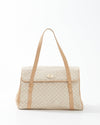 Gucci Beige Canvas Micro GG Vintage Top Handle Bag