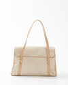 Gucci Beige Canvas Micro GG Vintage Top Handle Bag