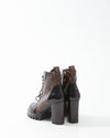 Louis Vuitton Monogram Canvas / Patent Leather Combat Boots - 37
