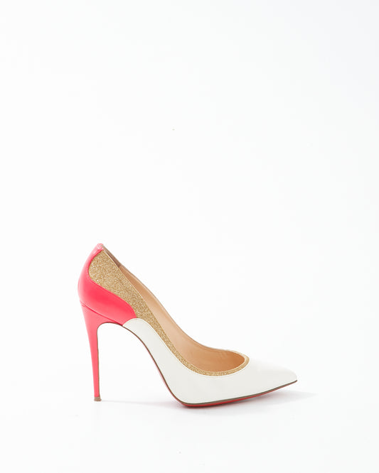 Louboutin Tri Color Pigalle 120 Point Toe Heel - 37.5