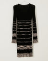 Missoni Black Wool Ribbed Knit Dress - 2