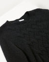 Akris Charcoal Wool/Camel Hair Fringe Sweater -  6