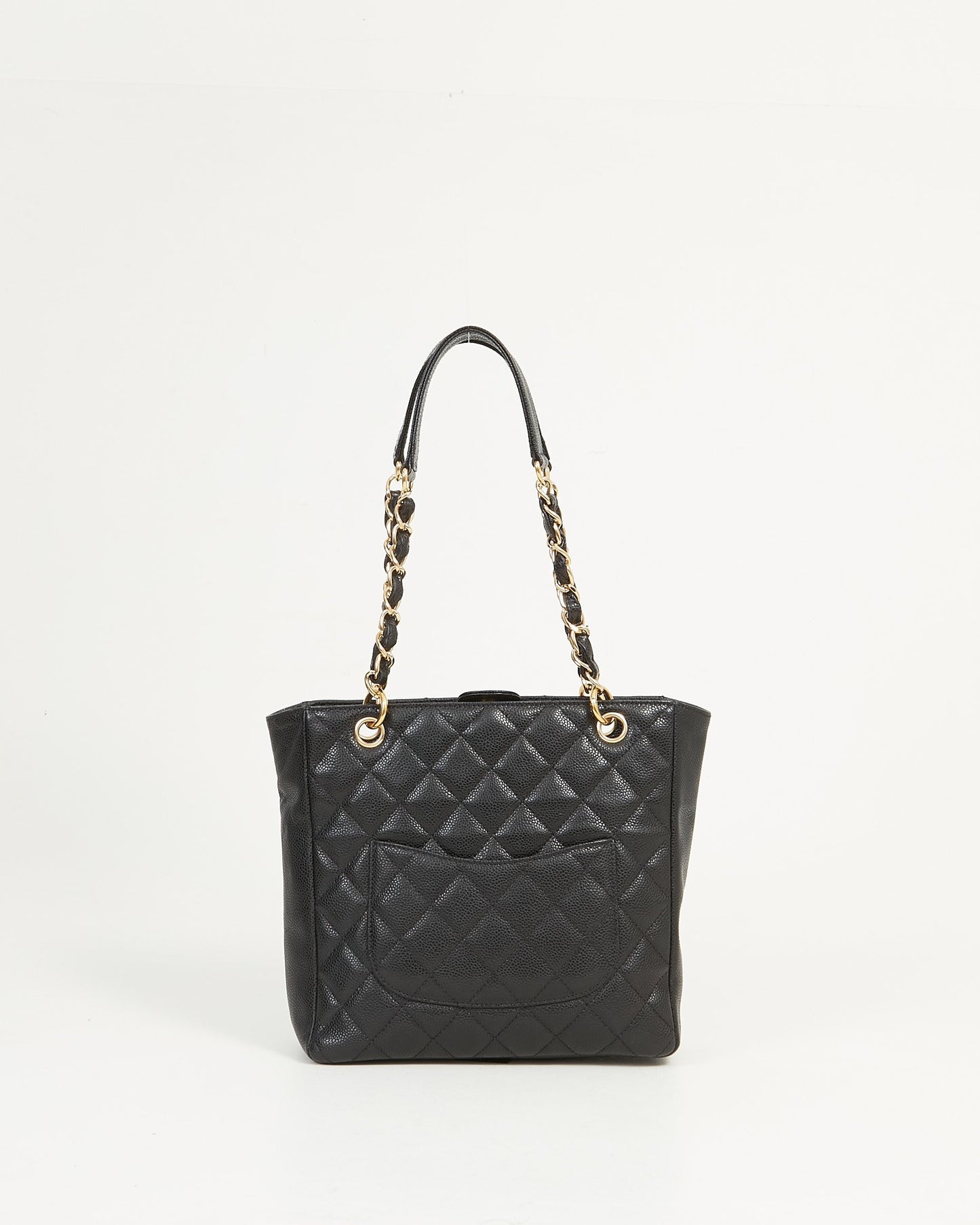 Chanel Black Caviar Leather PST GHW Bag
