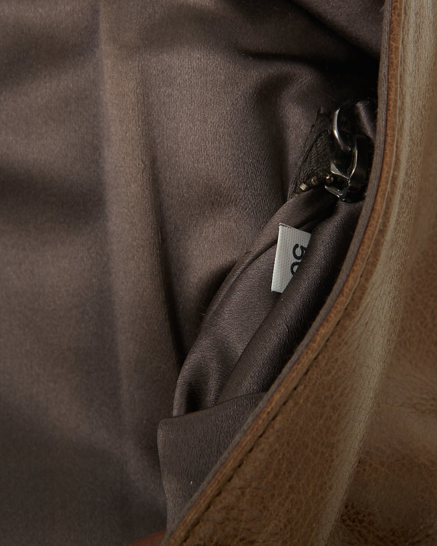 Prada Khaki Leather Shoulder Pochette Bag