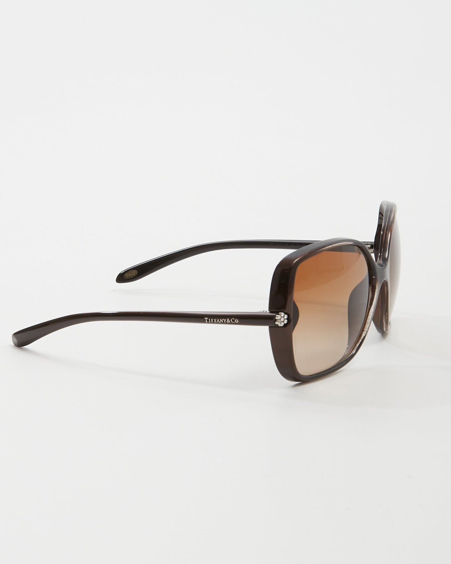 Tiffany & Co Dark Bronze Metallic Round Sunglasses