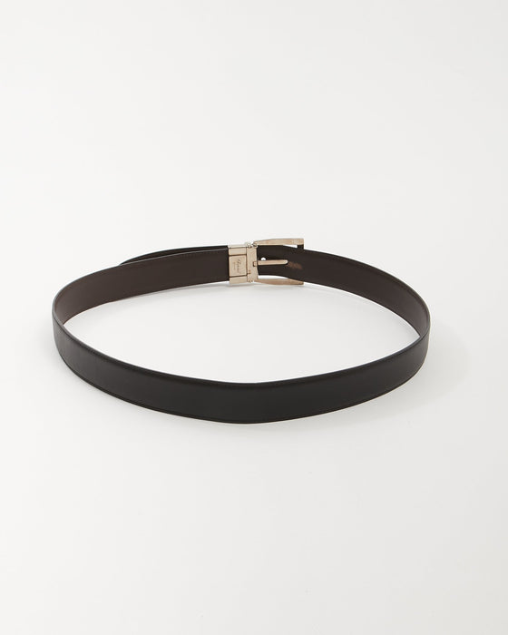 Chopard Black Leather SHW Men’s Belt - 38